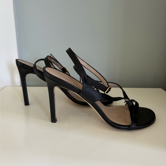 Stuart Weitzman Align Heeled Sandals in Black Size 6.5 - Picture 7 of 9
